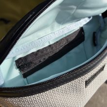 GloveBox szürke mintás övtáska, keresztpántos táska