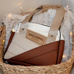 Ms. Casual brown, butter color leather handbag