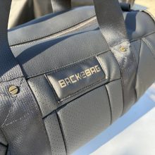 TyAir black leather and leatherette sport bag