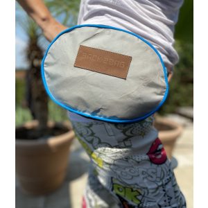 Ms. Glam ezüst-kék övtáska