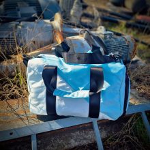 SprintAir sportsbag - light blue, white, with shoe holder