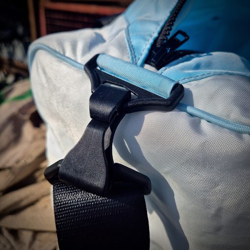 SprintAir sportsbag - light blue, white, with shoe holder