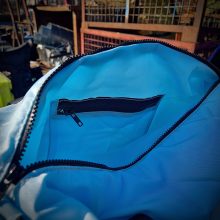 SprintAir sportsbag - light blue, white, with shoe holder