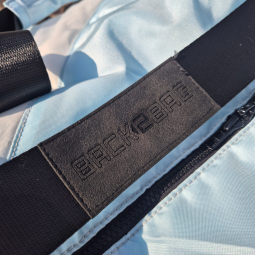 Unisex sporttáska - világoskék, fehér, cipőtartóval