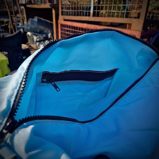 SprintAir sportsbag - light blue, white, with shoe holder