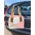   Ms. Casual rose, butter color geniune leather, vegan leather handbag