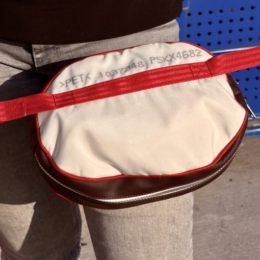 Ms. Glam white, orange shoulder bag, crossbody