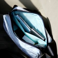 ScootAir light blue crossbody from airbag