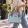 Ms. Casual blue, silver airbag handbag