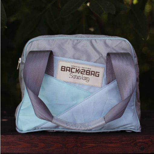 Ms. Casual blue, silver airbag handbag