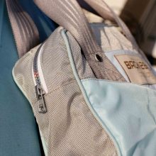 Ms. Casual blue, silver airbag handbag
