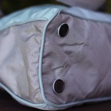 Ms. Casual kék, szürke légzsákból készült kézitáska