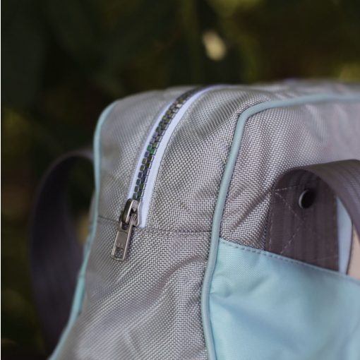 Ms. Casual blue, silver airbag handbag