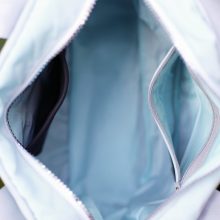 Ms. Casual kék, szürke légzsákból készült kézitáska