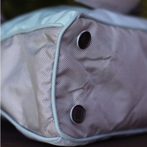 Ms. Casual blue, silver airbag handbag