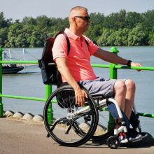 Bessenyey Zoltán WheelchAirbag hátizsák - kerekesszékre tervezett - EGYEDI TERVEZÉS ÉS GYÁRTÁS - CSAK RENDELÉSRE