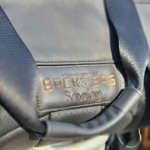 TyAir black leather and leatherette sport bag